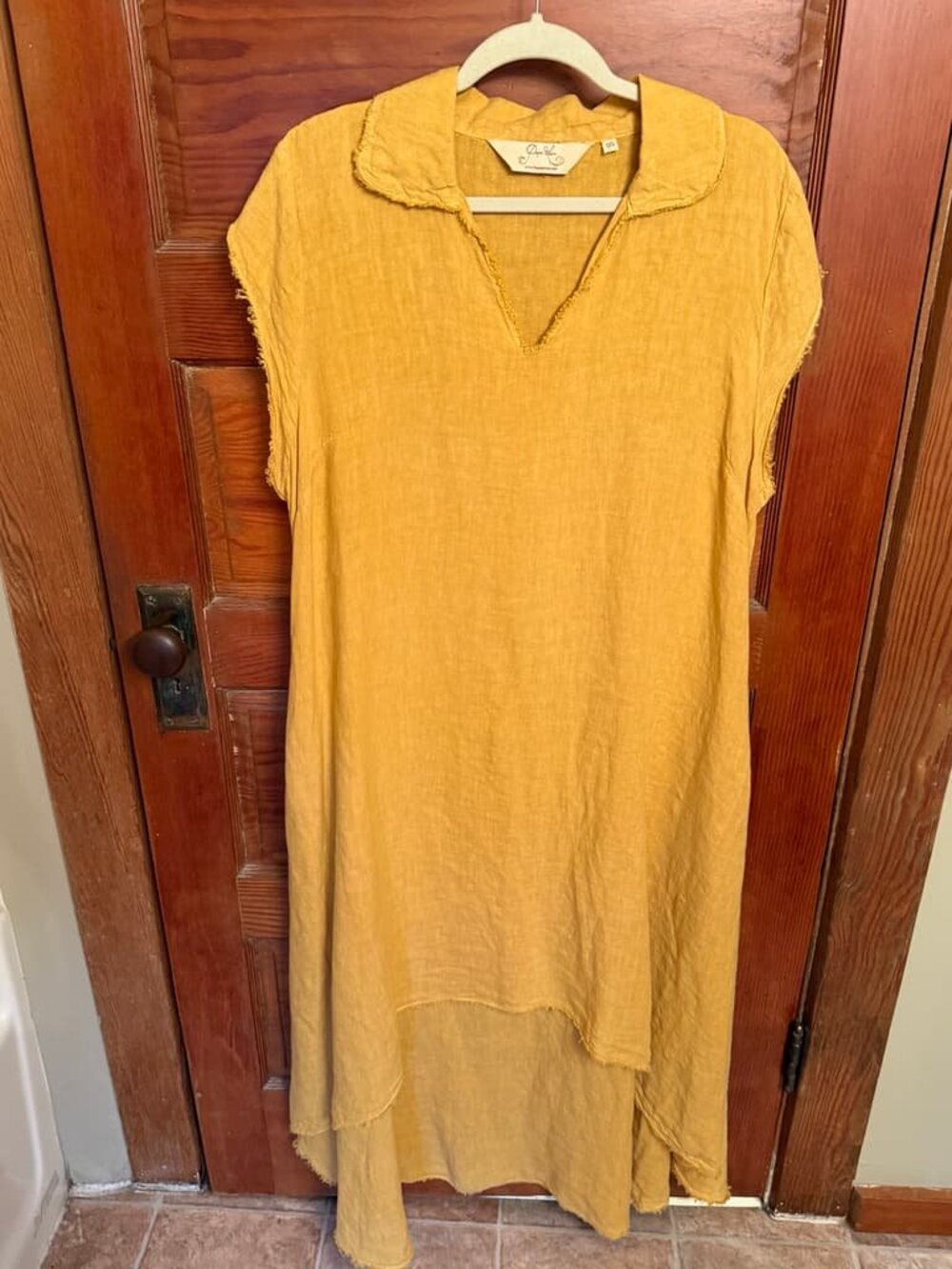 High-Low Linen Dress